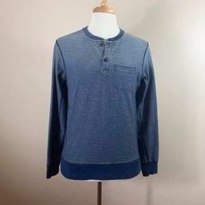 Lucky Brand Blue Ombre Pullover Sweatshirt